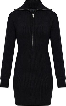 Anine Bing June Trucker Collar Jurk - Dames - Kleedjes - Zwart - L - Katoen - Kleedjes