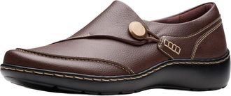 Clarks Womens Cora Teresa, Redwood Leather, 11 Wide