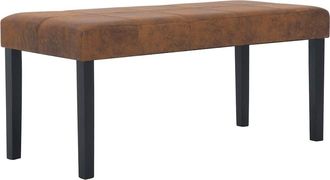 vidaXL Vidaxl - Banco De Piel De Ante Artificial 106 Cm Marr&oacute;n