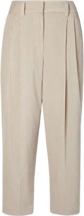 Brunello Cucinelli Beige Relaxed Corduroy Trousers, Brand Size 44 (US Size 10)