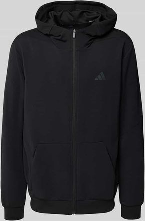 adidas Regular Fit Sweatjacke mit Logo-Print Modell Full in Black, Größe XXL
