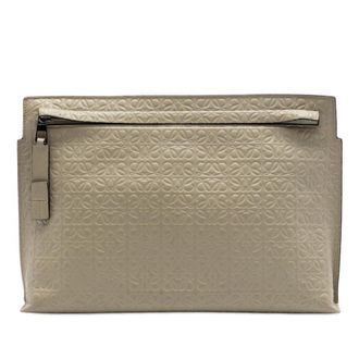 Loewe Pre-owned LOEWE Embossed Anagram Leather Repeat T Clutch Ladies MP2D6I4W5M8WQDXT