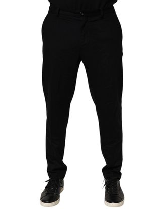 Dolce & Gabbana Black Cashmere Dress Formal Trouser Mens Pants (Pre-Owned)