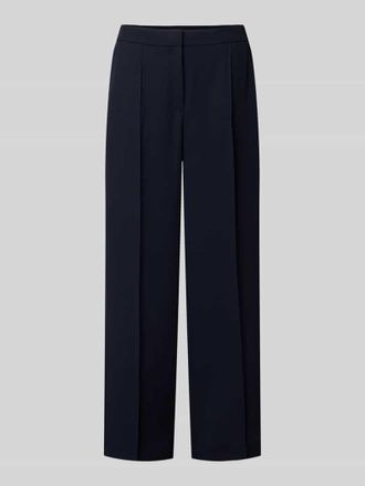 s.Oliver Black Label Weite Hose mit fixierten B&uuml;gelfalten in Marine, Gr&ouml;&szlig;e 36/32