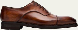 Bontoni Mens Amedeo Rubber-Sole Leather Oxfords