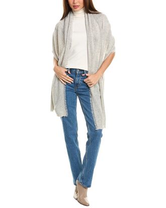 Amicale Cashmere Fringe Jersey Cashmere Travel Wrap