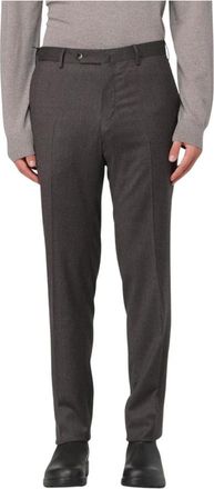 Pantaloni Torino Slim-fit Trousers, male, Brown, L, Stylish Grey Trousers for Men