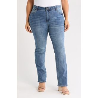 Kut from the Kloth Nicole Flap Pocket Bootcut Jeans in Maple W/med Bas at Nordstrom Rack, Size 24W