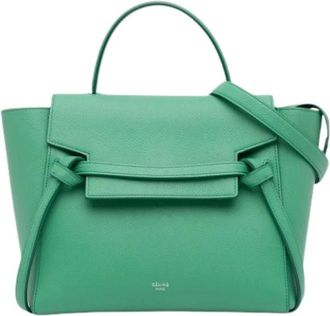 Celine Pre-owned Handbags, female, Green, Size: ONE SIZE Pre-owned Satchel