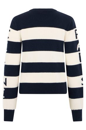 Celine Womens Crew Neck Sweater Blue Wool