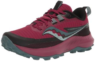 Saucony Womens Peregrine 13 Trail Running Shoe, Berry/Mineral, 3 UK