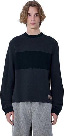 Brain Dead Cotton Jersey Crewneck Sweatshirt - Heren - Sweatshirts - Zwart - M - Katoen - Hoodies & sweatvesten