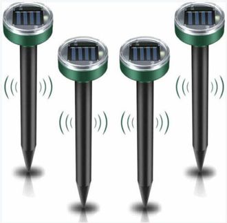 OEM Repelente Solar De Topos De 4 Piezas, Repelente Ultras&oacute;nico De Plagas - Control De Topos Con Clasificaci&oacute;n De Impermeabilidad Ip44, Repelente De Topos