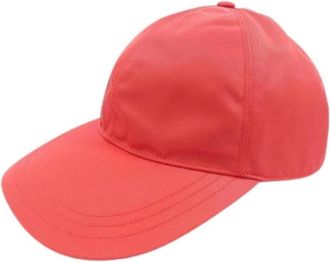 Prada Pre-owned Accessories, male, Red, Size: ONE SIZE Pre-owned 1Hc274 Re-Nylon Cap