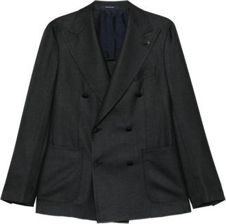 Tagliatore Pino Lerario Blazer - Heren - Blazers - Blauw - 2XL - Leer - Jassen