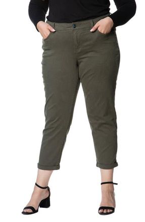 Slink Jeans Boyfriend Jeans in Bronze Green at Nordstrom, Size 20W