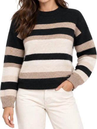 RD Style Long Sleeve Pull On Sweater In Stripe