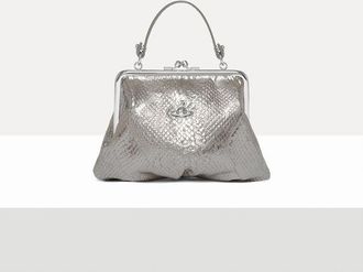 Vivienne Westwood Granny Frame Purse Python-effect Emboss Iron