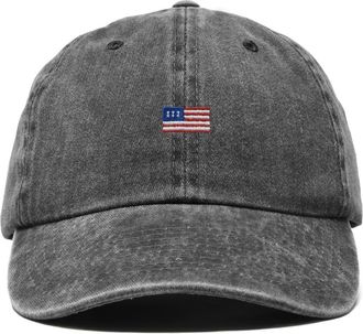 Dalix USA Flag Dad Cap in Washed Black at Nordstrom