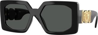 Versace Stijlvolle zonnebril in zwarte tint - Dames - Zonnebrillen - Zwart - 55 MM - Accessoires