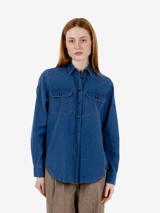Alessia Santi Camicia in denim blu