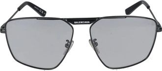 Balenciaga Stijlvolle Grijze Zonnebril met UPC-code - Heren - Zonnebrillen - Grijs - 61 MM - Accessoires