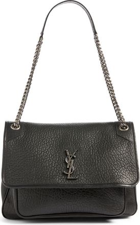 Saint Laurent Large Niki Leather Shoulder Bag in Noir at Nordstrom