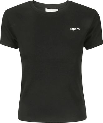 Coperni Logo Slim Fit T-Shirt - Dames - T-shirts - Zwart - L - Katoen - Tops