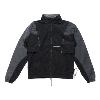 Nike Mens Jordan Colorblock Detachable Zipper Long Sleeves Stand Collar Jacket Autumn Black DH3289-010