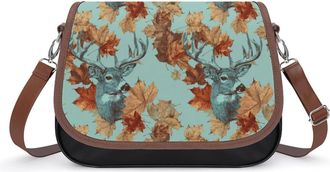 Generic Deer Forests Hunting Fashion Womens Crossbody Bags Novelty Handbag Shoulder Bag Purse