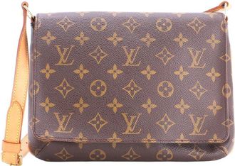Louis Vuitton Brown Monogram Canvas Musette Tango (Authentic Pre-Loved)