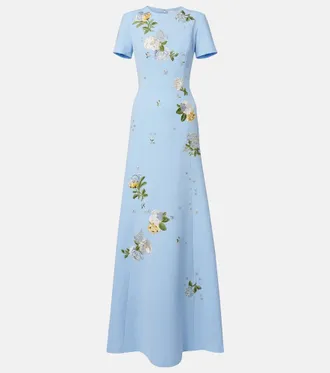 Carolina Herrera Floral embroidered gown