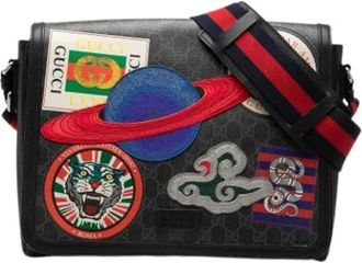 Gucci Pre-owned Vintage Crossbody Bag - Dames - Vintage Schoudertas - Zwart - ONE Size - Leer - Vintage