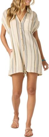O'Neill Kamilla Stripe Romper in Tapioca at Nordstrom, Size X-Small