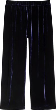 Eileen Fisher elasticated velvet-effect trousers - Blue