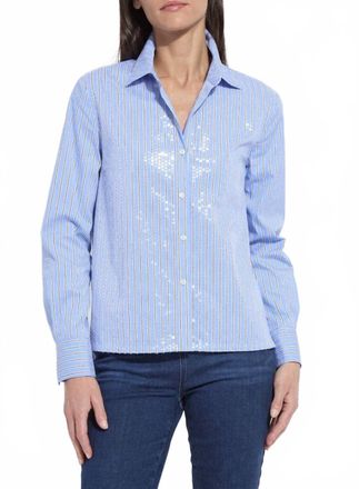 Lyss&eacute; Sequin Shirting In Luminous