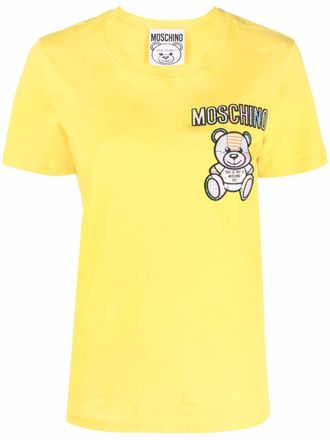 Moschino T-shirt met teddybeerprint - Geel