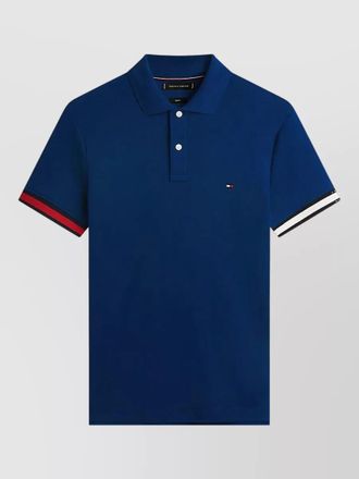 Tommy Hilfiger slim polo shirt contrast sleeve trim collar