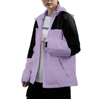 Generic Womens Waterproof Hiking Jackets Womens Raincoat with Hood Plus Size Clear Raincoat Plus Size Ladies Rain Jackets Waterproof Coat Light Weight Festiva