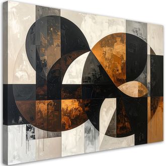 Feeby Impresi&oacute;n De Imagen, Abstracci&oacute;n Formas Geom&eacute;tricas Marr&oacute;n, 120x80