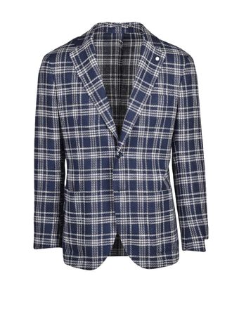 Lubiam Rounded Blazer Jacket - Blue