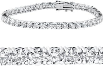 Pompeii3 10 ct Diamond Tennis Bracelet 14k White Gold 7 Double Lock Clasp