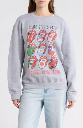 Junk Food Voodoo Lounge Tour Hot Lips Graphic Sweatshirt in Sport Grey at Nordstrom, Size X-Small