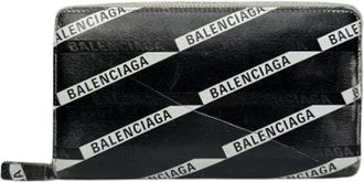 Balenciaga Pre-owned Wallets, female, Black, Size: ONE SIZE Pre-owned Vintage Leather Wallet