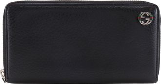 Gucci Black Leather Long Wallet (Bi-Fold) (Pre-Owned)