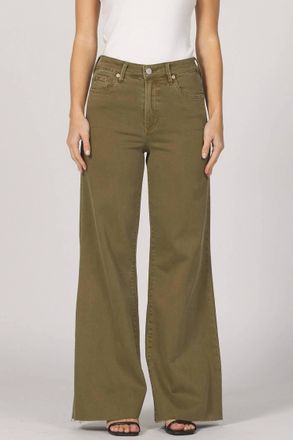 Dear John Denim Fiona Wide Leg Jean In Olive Branch