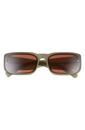 Jacquemus Les Lunettes Jac195 Rectangular Sunglasses in Sanded Green/light Gold/brown at Nordstrom