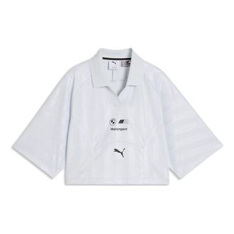 Puma (WMNS) PUMA x BMW M Motosport Cropped Polo Silver Mist 634905-07