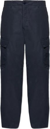 Stone Island Katoenen broek - Heren - Straight fit broeken - Blauw - W32 - Katoen - Broeken