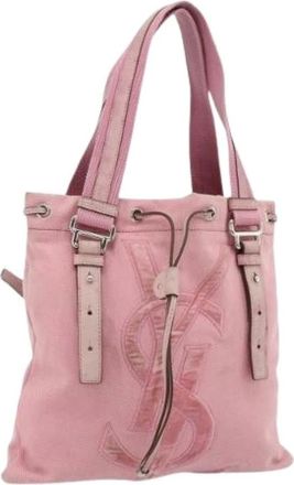 Saint Laurent Pre-owned Tote Bags, female, Pink, Size: ONE SIZE Pre-owned Vintage Tote Bag